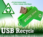 återvunnen,plast,usb recycle