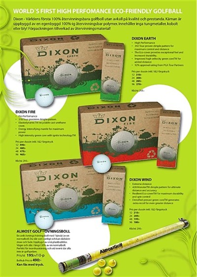 miljövänliga golfbollar med tryck