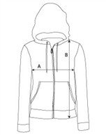 Hoodie Fruit med zip. Lady