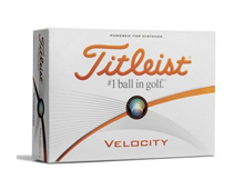 golfboll titleist velocity med tryck